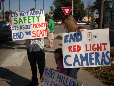 Protesters of red light cameras