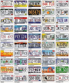 car license plates