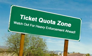 ticket quota zone sign
