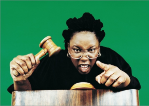 Angry judge