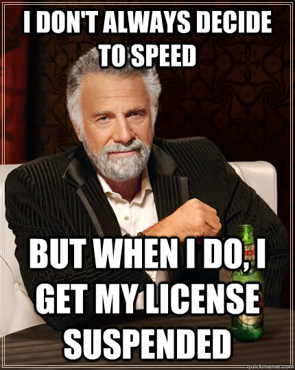 suspended license meme