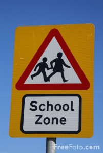 School zone sign